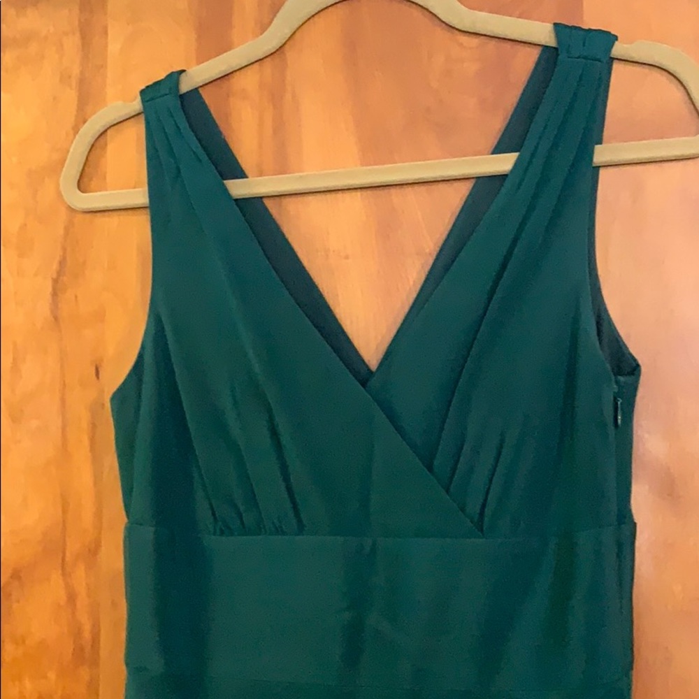 100% silk green j.crew dress